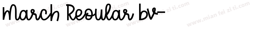 March Reoular bv字体转换